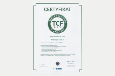 Certyfikat TCF Elite Forwarder
